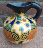 Zeldzaam mooie Gouda plateel Regina Darla oorvaas, Antiek en Kunst, Antiek | Vazen, Ophalen of Verzenden