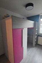 Hoogslaper kinderbed met bureau en kledingkast, 85 tot 100 cm, Ophalen of Verzenden, Zo goed als nieuw, Matras