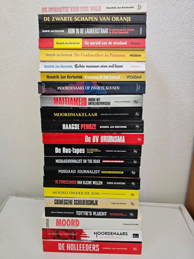 22x Hendrik Jan Korterink Misdaadboeken Collectie (15 stuks), Ophalen of Verzenden, Gelezen, Hendrik Jan Korterink