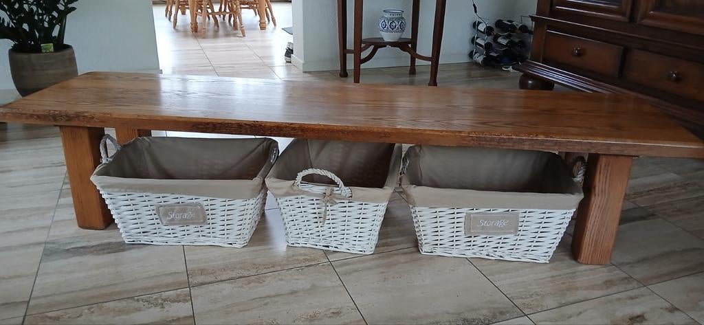 Sitetable annex tv kast/tafel, Ophalen, Gebruikt, Eikenhout, 150 tot 200 cm