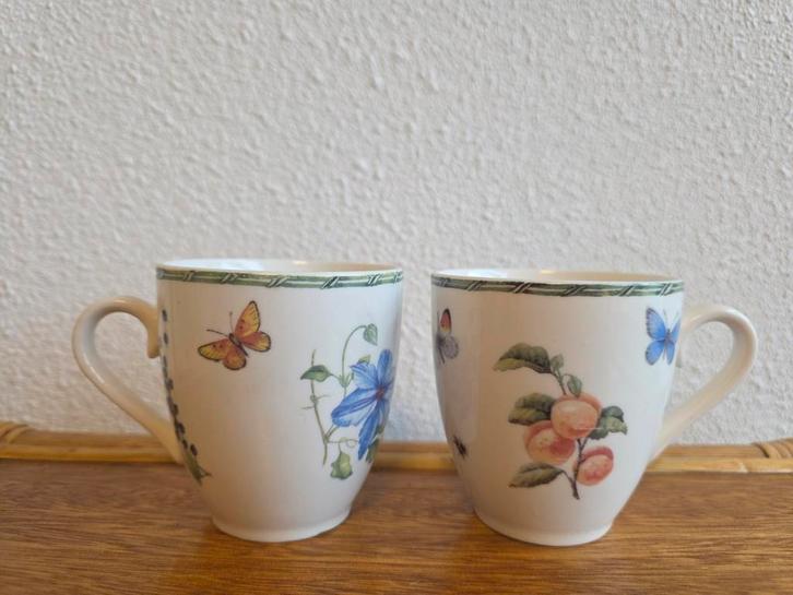 JBS Janneke Brinkman Salentijn koffiebekers Fruit & Flowers, Huis en Inrichting, Keuken | Servies, Zo goed als nieuw, Kop(pen) en/of Schotel(s)