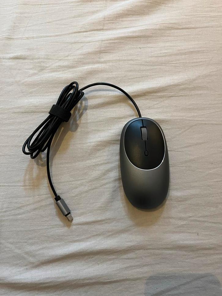 Satechi USB-C Bedrade Muis - Zwart/Grijs, Computers en Software, Muizen, Zo goed als nieuw, Muis, Rechtshandig, Bedraad, Ophalen of Verzenden