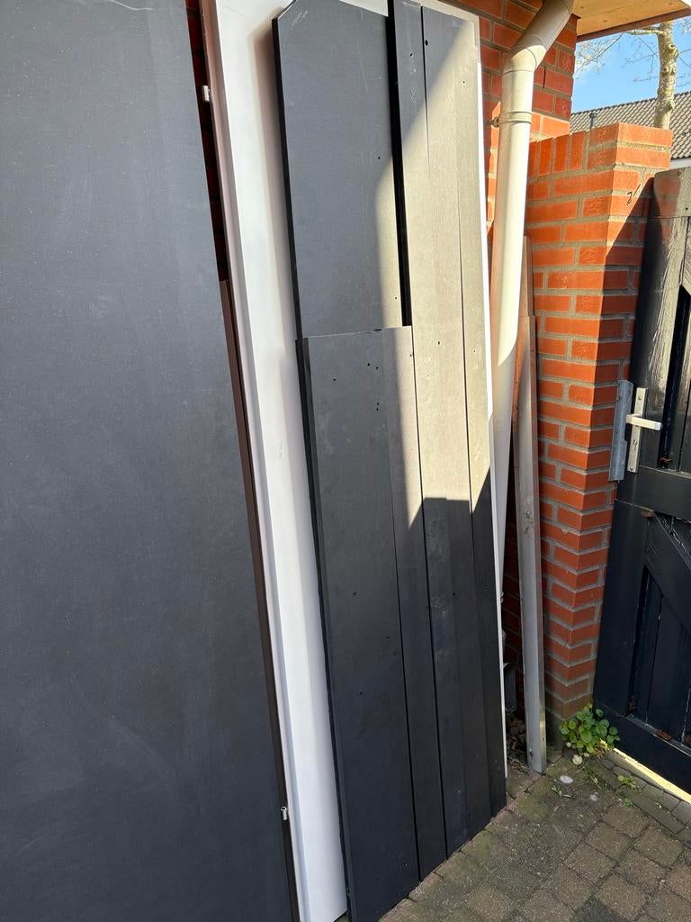 Zwarte MDF platen - Gebruikt, Doe-het-zelf en Verbouw, Platen en Panelen, Ophalen, Gebruikt