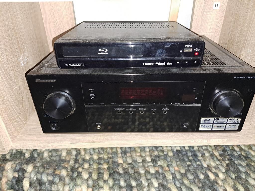 Pioneer Versterker met 5 Speakers - Goed Werkend, Audio, Tv en Foto, Stereo-sets, Gebruikt, Pioneer, Speakers, Losse componenten