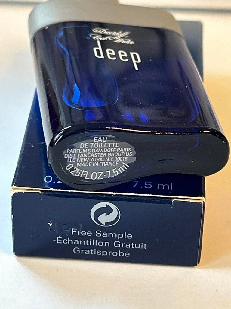 Davidoff - cool water deep miniature 7,5ml edt, Ophalen of Verzenden, Nieuw, Miniatuur, Gevuld