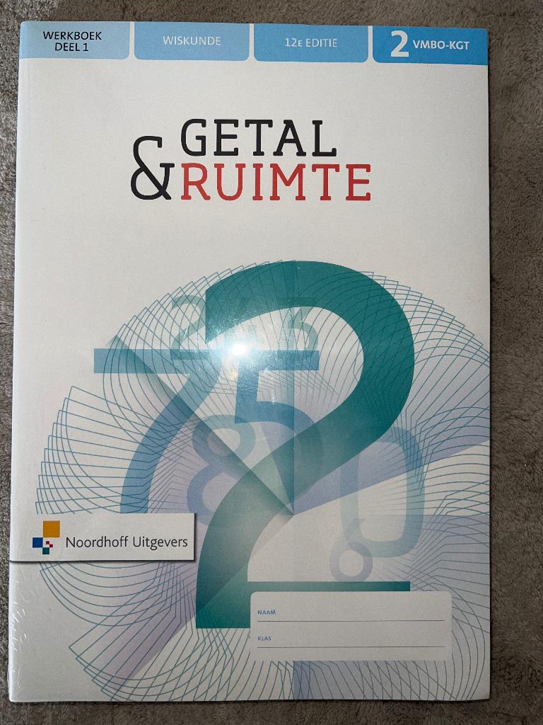 Getal en ruimte 2 vmbo-kgt, VMBO, Wiskunde A, Nieuw, Ophalen of Verzenden