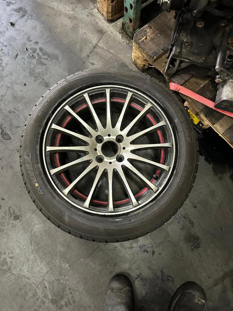 Te koop velgen set 4x100, 17 inch, Zomerbanden, 205 mm, Ophalen of Verzenden