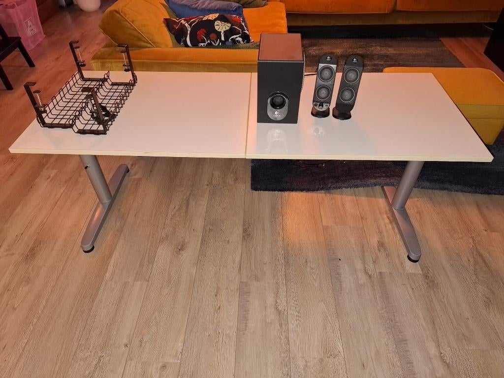 Ikea bureau Galant, Huis en Inrichting, Bureaus, Ophalen, 160 cm, In hoogte verstelbaar, IKEA