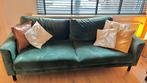 Groene Velvet Bank - Stijlvol en Comfortabel, Huis en Inrichting, Ophalen, Driepersoons, 75 tot 100 cm, Zo goed als nieuw