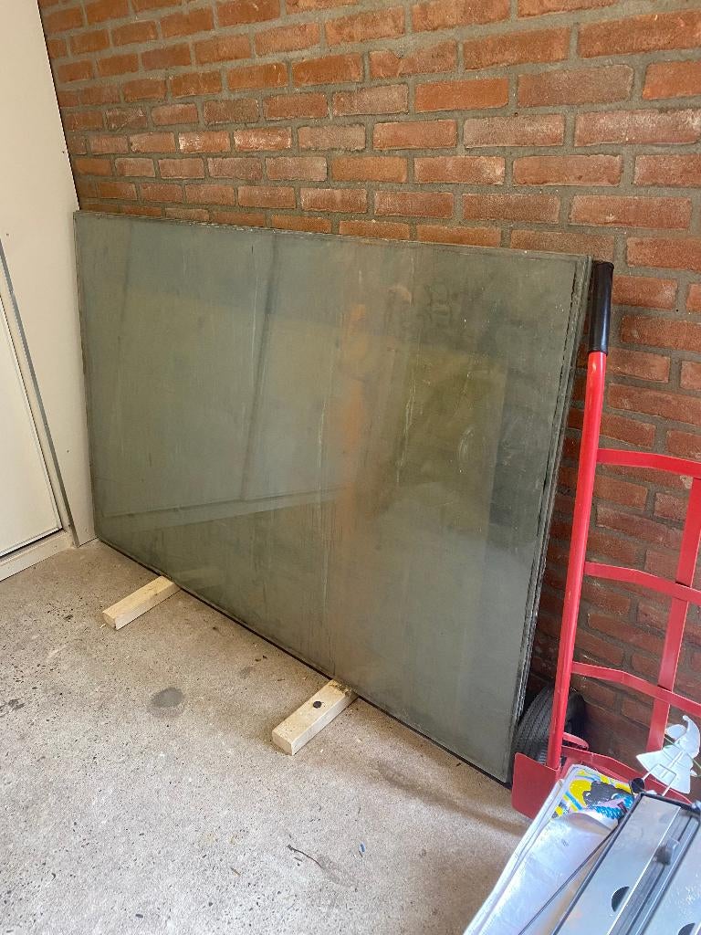 glasplaten slagvast, Ophalen, Glas, Gebruikt, Aluminium