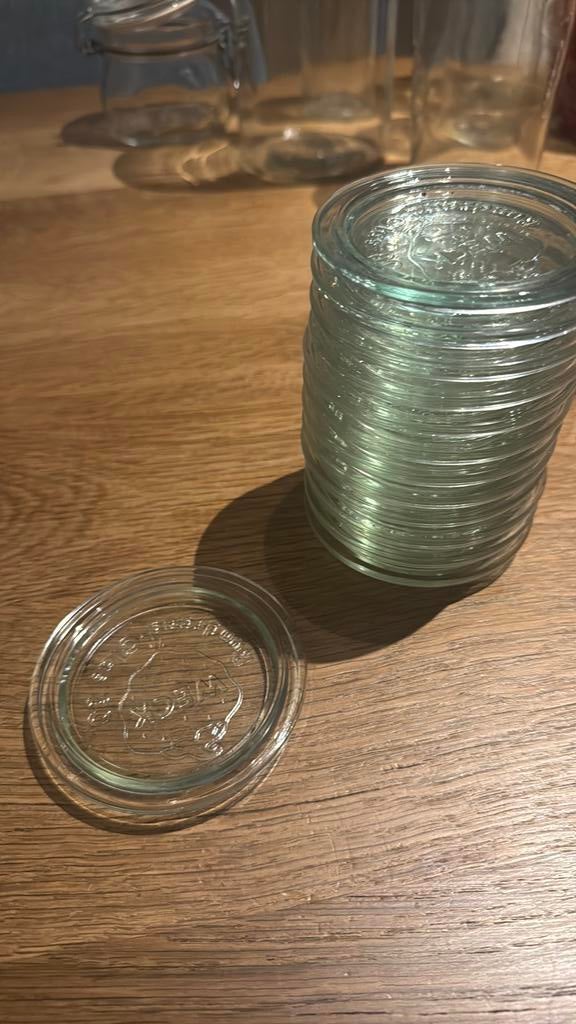 Weck glas deksels maat 80 13 keer, Ophalen, Zo goed als nieuw