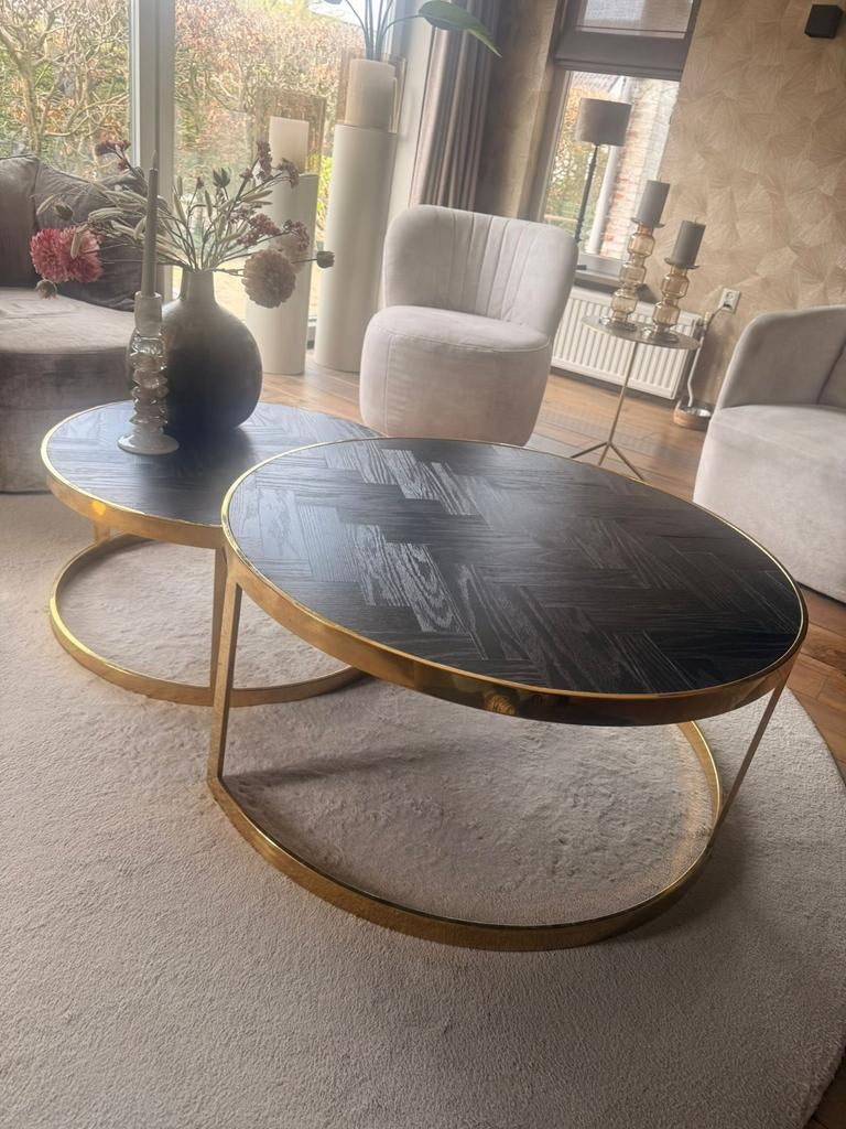 Richmond Tafels - Visgraat Bovenkant - Zo goed als nieuw, Huis en Inrichting, Tafels | Salontafels, Ophalen, Zo goed als nieuw