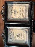 2 metalen reclameborden van bekende wijnhuizen, Ophalen, Gebruikt, Frankrijk, Rode wijn