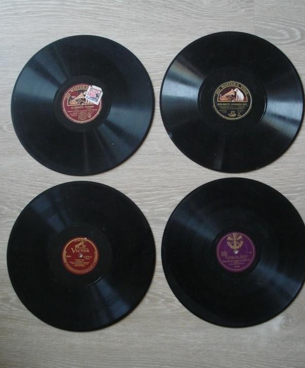 3 Oude bakelieten 78 toerenplaten 30 cm grammofoonplaten Lp, Ophalen of Verzenden