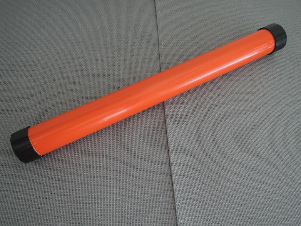 Oranje kunststof breinaalden koker, Ophalen of Verzenden, Zo goed als nieuw, Breien of Haken, Overige typen