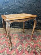 Vintage antiek bijzettafeltje hout webbing houtsnijwerk, Ophalen