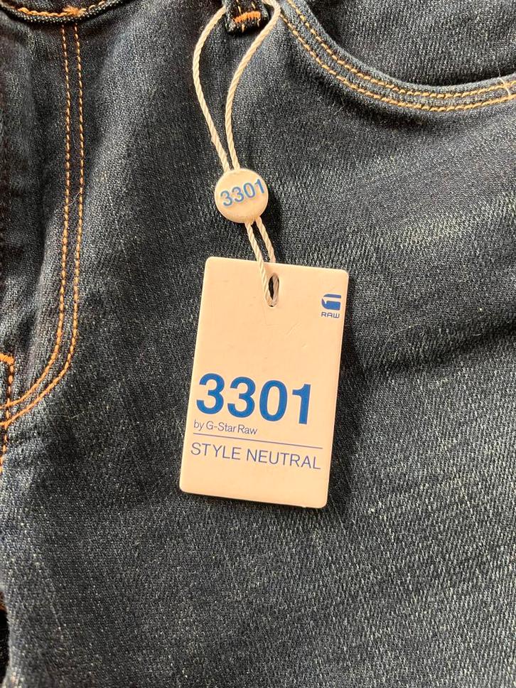 Nieuwe G-Star 3301 Dames Jeans - Maat 33-34, Kleding | Dames, Broeken en Pantalons, Nieuw, Maat 42/44 (L), Blauw, Lang, Ophalen of Verzenden