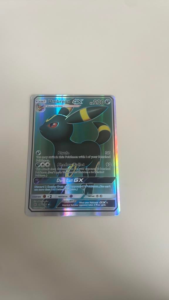 Pokemon kaart Umbreon GX, Ophalen of Verzenden, Zo goed als nieuw