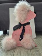 Roze poedel decoratiedoosje met veren en strik, Ophalen of Verzenden, Gebruikt