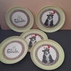Set van 5 Fabula borden ontbijtbordjes, Ophalen of Verzenden, Zo goed als nieuw, Gebruiksvoorwerp