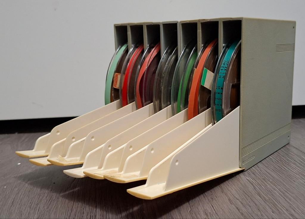 7 bandrecorder banden 13 cm met hardkunststof opbergboxen, Ophalen of Verzenden, Onderdeel, Met banden