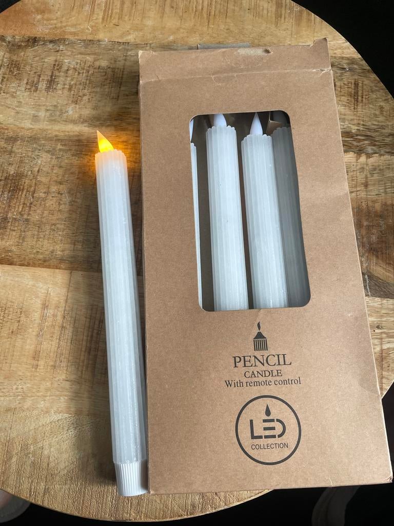 LED Kaarsen Set - Zonder afstandsbediening, Kunststof, Gebruikt, Wit, Ophalen of Verzenden