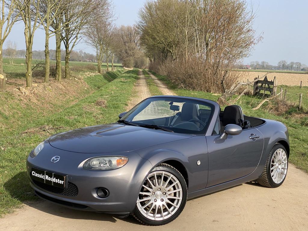Mazda MX-5 NC 1.8 126PK EXCLUSIVE, MULTIMEDIASYSTEEM, AIRCO, Auto's, Mazda, Gebruikt, Zwart, 4 cilinders, Cabriolet
