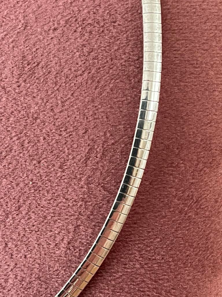 Zilveren ketting ZILVER Collier Snakeketting 925 Choker, Ophalen of Verzenden, Zo goed als nieuw, Zilver, Zilver