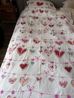 Meisjes dekbedovertrek roze hartjes eenpersoons, Meisje, Dekbedovertrek, Ophalen of Verzenden, Zo goed als nieuw
