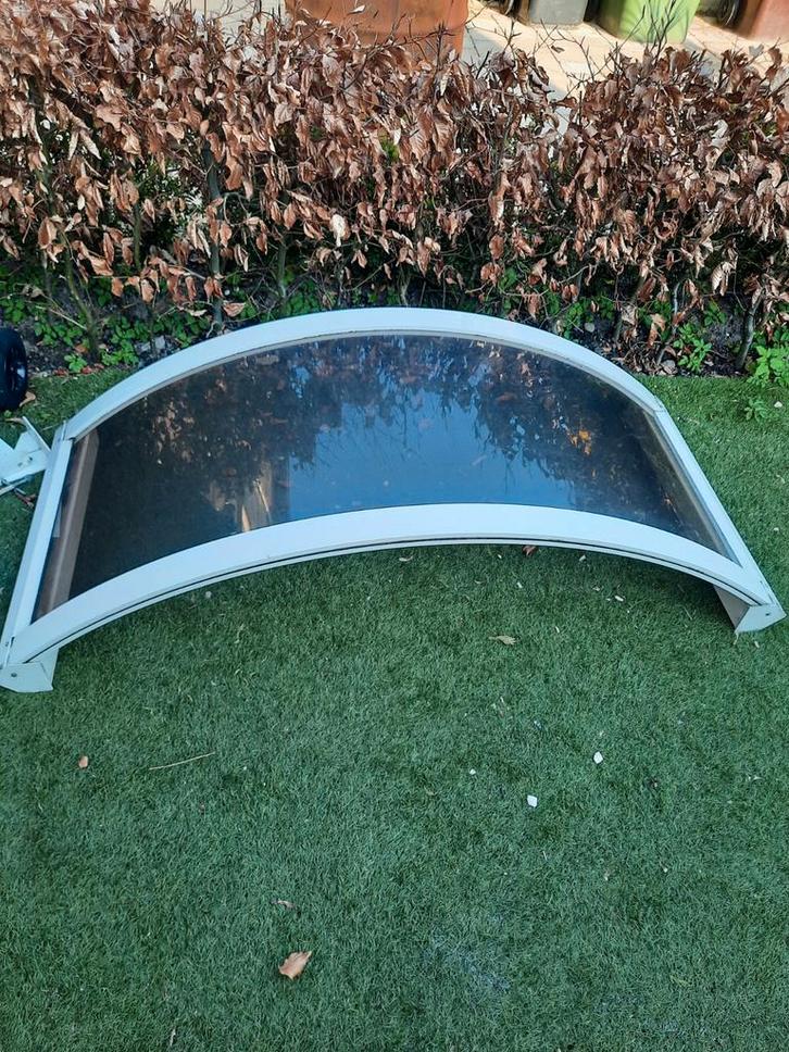 Mooi aluminium afdakje met bruin getint plexiglas, Tuin en Terras, Overkappingen, Nieuw, Ophalen of Verzenden