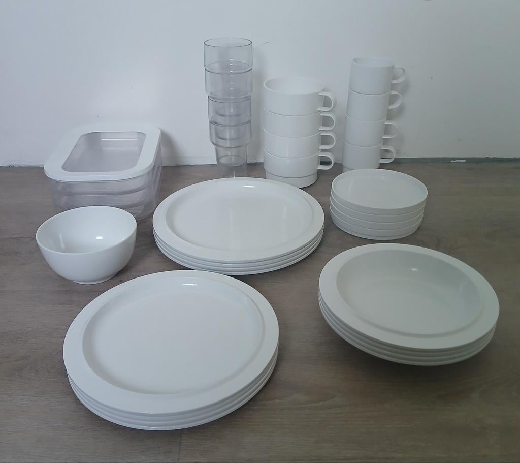 34 delig mepal servies met lichte gebruikerssporen, Ophalen of Verzenden, Gebruikt