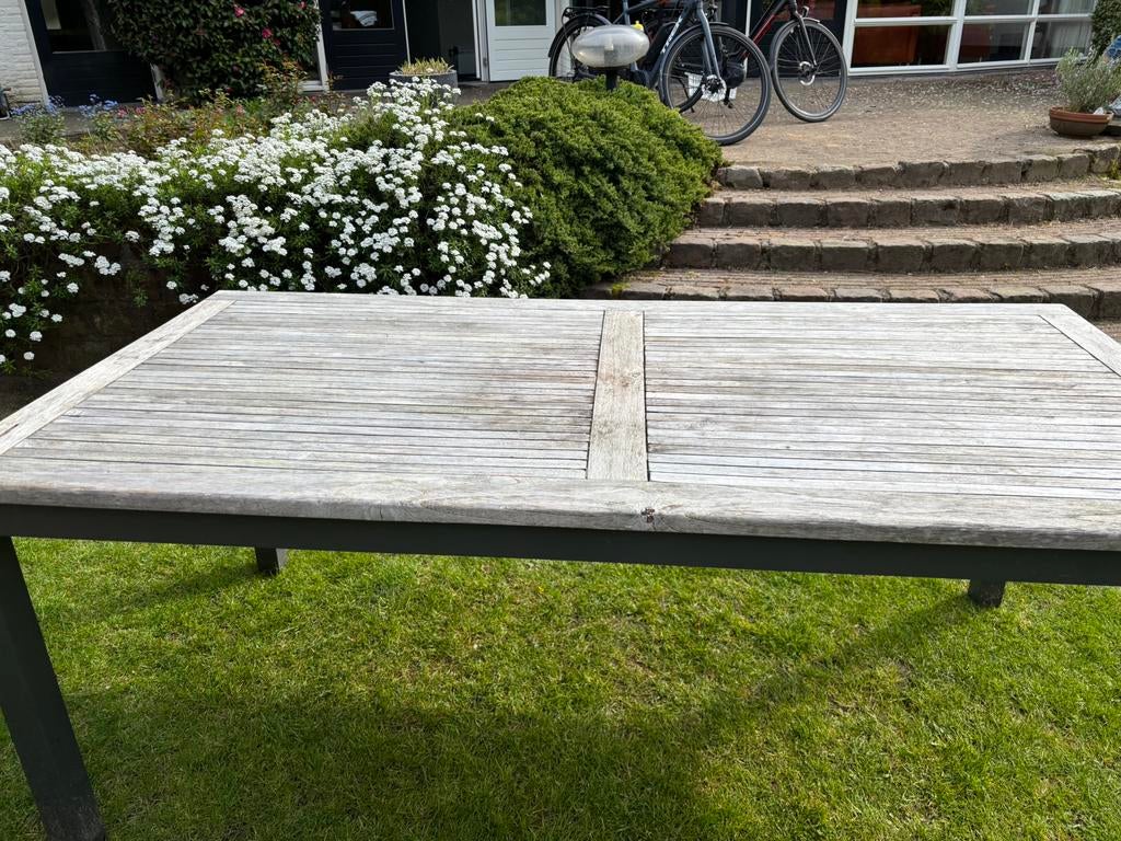 Tuintafel, Tuin en Terras, Tuintafels, Ophalen, Zo goed als nieuw, Rechthoekig, Teakhout