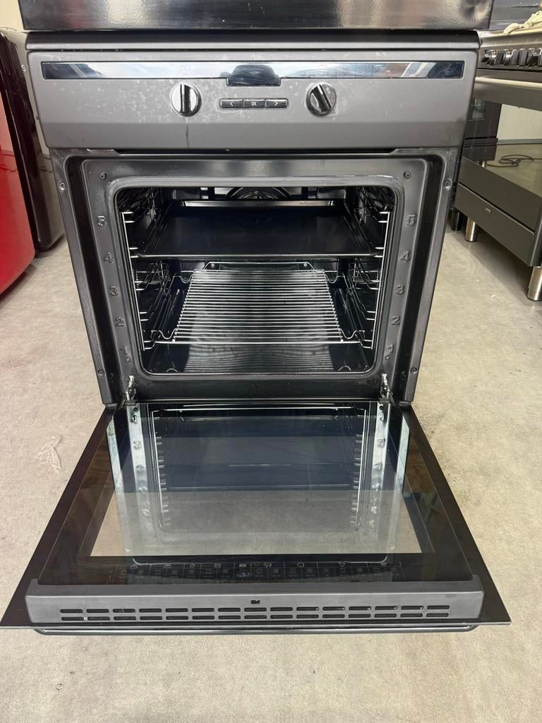 Inventum Vrijstaande Oven met Kookplaat - Zwart, Witgoed en Apparatuur, Gebruikt, Bella, Oven, Ophalen of Verzenden