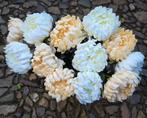 CHRYSANT - KUNST - WIT & ZACHT GEEL