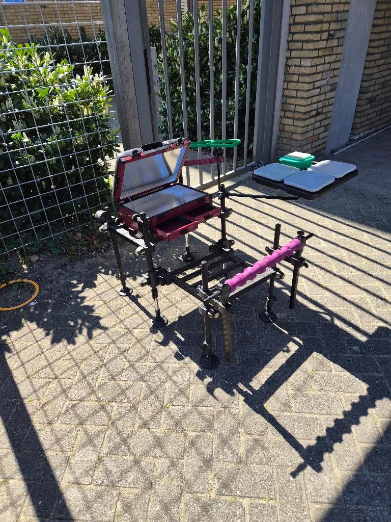 Visstoel met trolley te koop, Watersport en Boten, Ophalen, Gebruikt, Overige typen