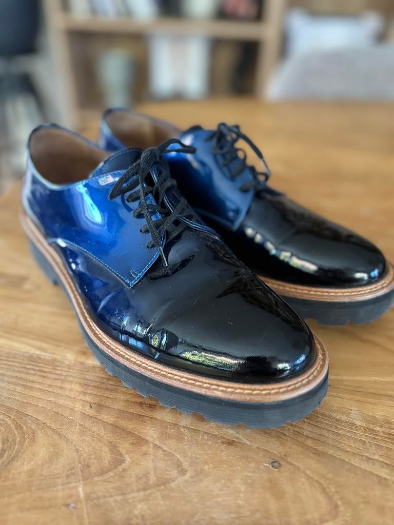 Pertini dames derby veterschoenen mt39 blauw zgan, Kleding | Dames, Ophalen of Verzenden, Zo goed als nieuw, Blauw
