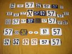 oud emaille huisnummer 57 ook 58 59 60 61 62 63 64 65 66 67, Ophalen of Verzenden