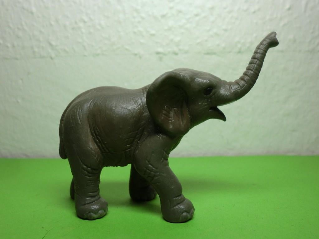 Schleich 14039 afr olifant jong dierfiguur, Ophalen of Verzenden, Gebruikt, Wild dier, Beeldje of Figuurtje