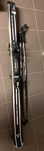Fischer Ninety ski's met bindingen en stokken, Ophalen, 160 tot 180 cm, Skiën, Ski's