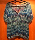 voile blouse (XL), Blauw, Yessica, Maat 46/48 (XL) of groter, Ophalen of Verzenden