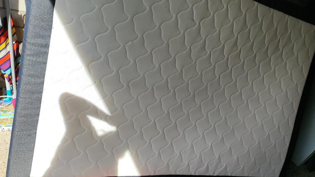 Boxspring 140x200 cm - Comfortabel en Ruim, Gebruikt, Tweepersoons, 200 cm, Grijs