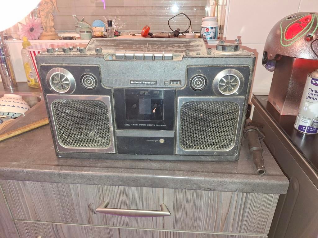 Vintage National Panasonic Boombox - Cassette Recorder, Audio, Tv en Foto, Cassettedecks, Enkel, Overige merken, Tape counter