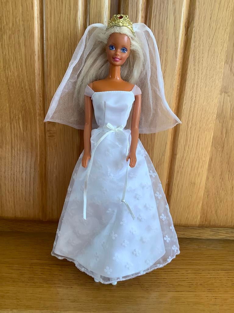 Vintage Barbie met bruidsjurk van Mattel, Ophalen of Verzenden, Gebruikt, Barbie