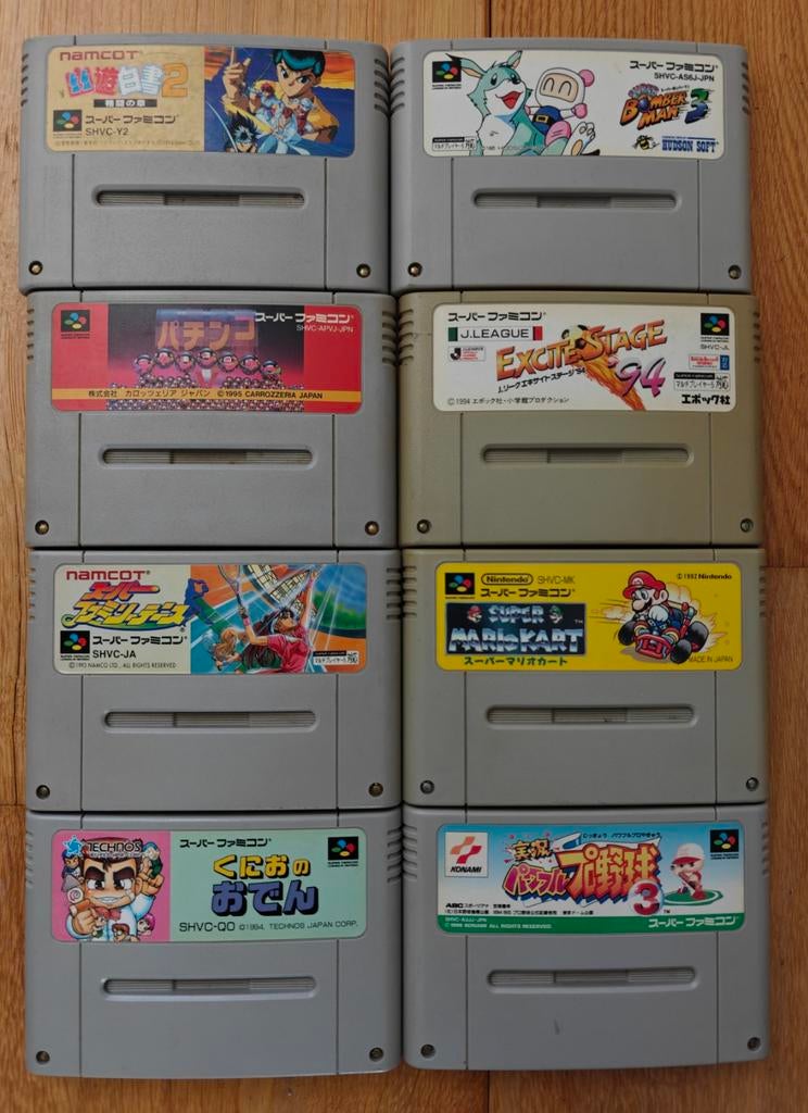 8 Super Famicom games collectie - Zolder opruiming, Spelcomputers en Games, Gebruikt, 1 speler, Ophalen of Verzenden, Vanaf 3 jaar