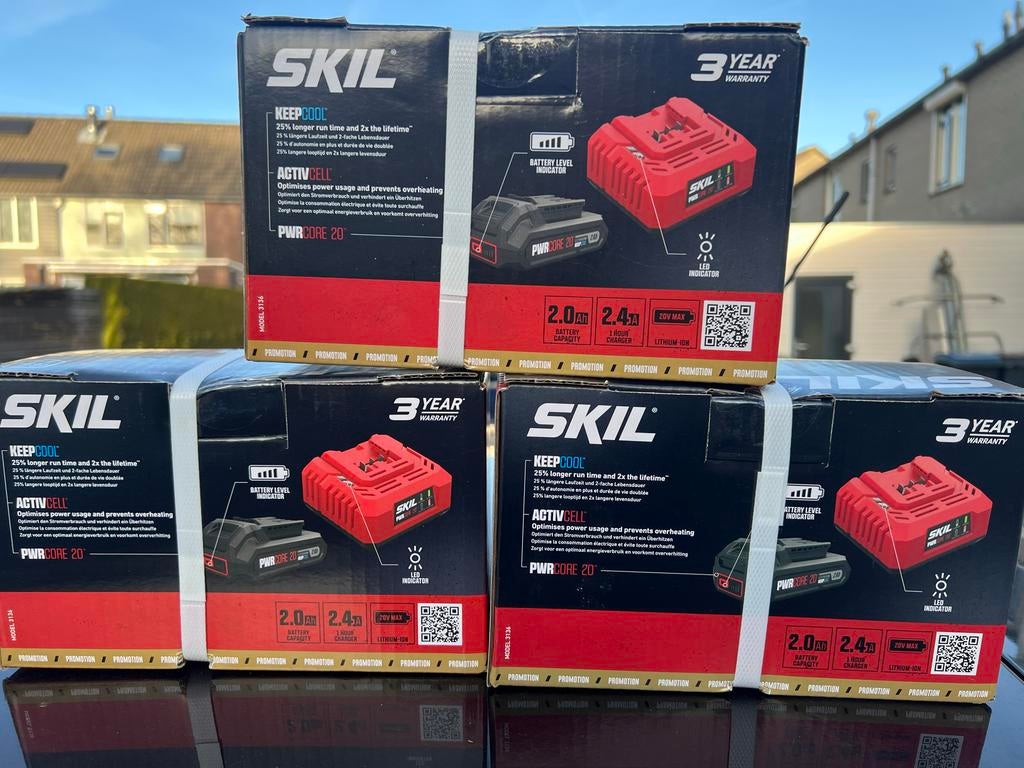 Skil PWRCORE 20V accu's en lader, Doe-het-zelf en Verbouw, Gereedschap | Boormachines, Ophalen of Verzenden, Nieuw, Overige typen