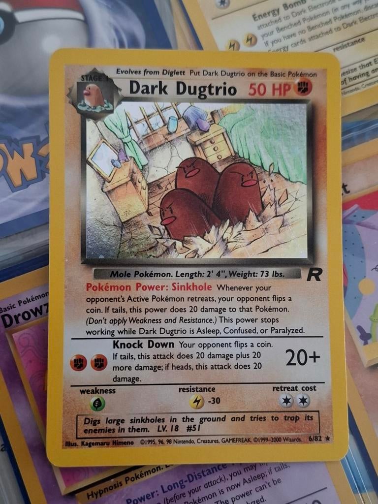 Dark dugtrio holo, Ophalen of Verzenden, Zo goed als nieuw
