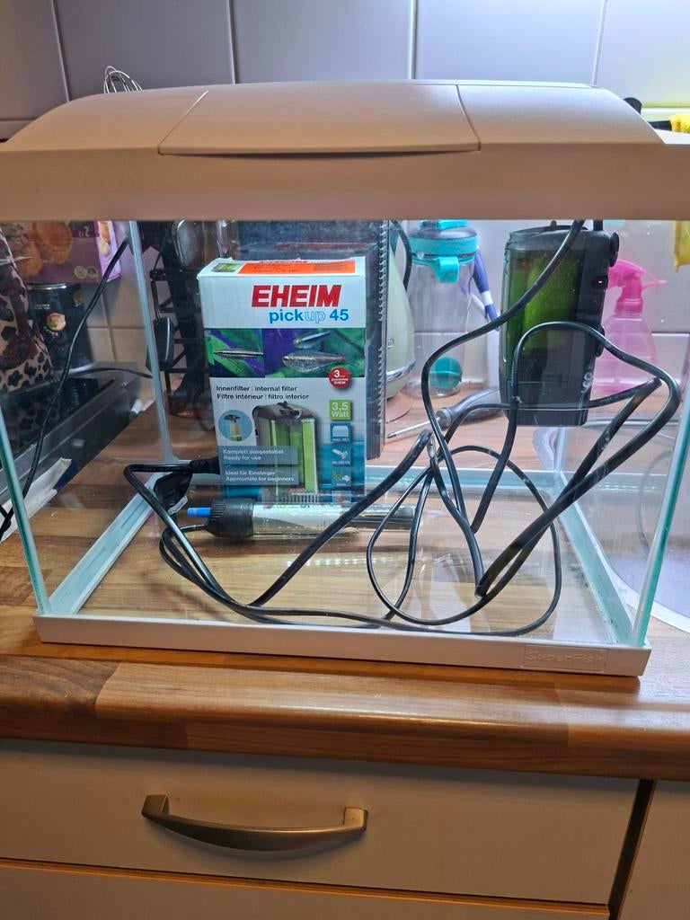 Mooi klein aquarium compleet, Dieren en Toebehoren, Vissen | Aquaria en Toebehoren, Ophalen, Leeg aquarium