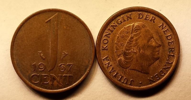 1 cent Nederland 1967 [3628]  [PoMuNe], Ophalen of Verzenden, Koningin Juliana, 1 cent, Losse munt