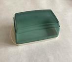 Tupperware Botervloot - Vintage - wit/groen, Huis en Inrichting, Ophalen of Verzenden, Gebruikt, Groen