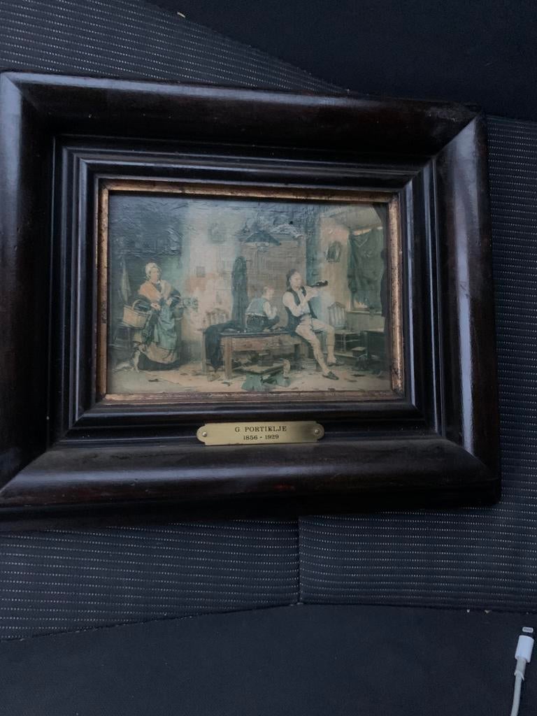 23x27 cm, Antiek en Kunst, Kunst | Schilderijen | Klassiek, Ophalen